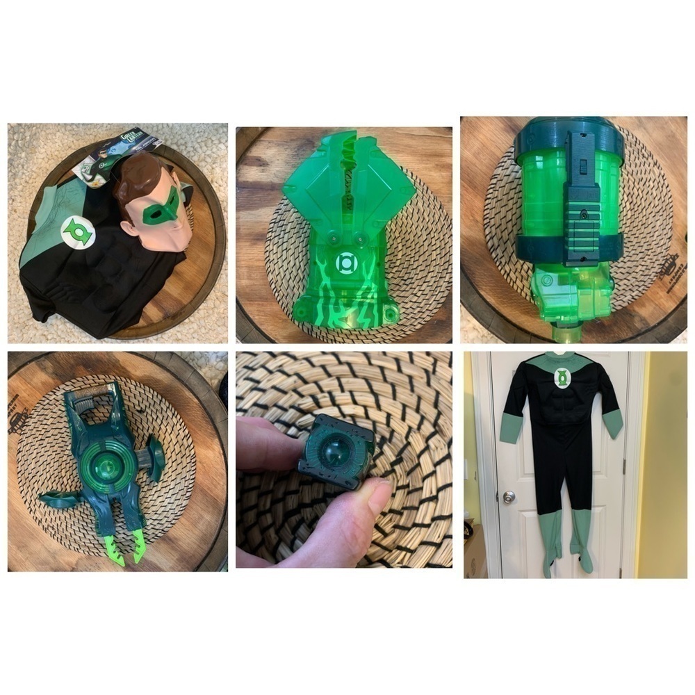 Green Lantern 6 PIECE Bundle of Toys & Costume DC Comics Halloween Some NWT
